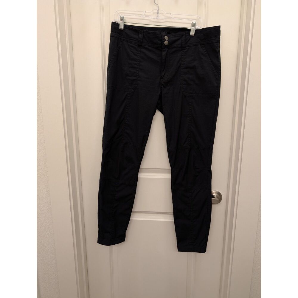 prAna Stretch Zion High Rise Cargo Pants Womens Size 12 Black Hiking Utility
